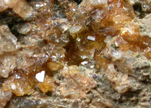 Chabazite var. Haydenite, Biotite, Heulandite var. Beaumontite from Little Falls, near Monkton, 33 km north of Baltimore, Baltimore County, Maryland