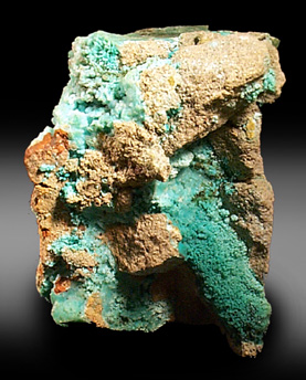 Chrysocolla from Morenci Mine, Clifton District, Greenlee County, Arizona