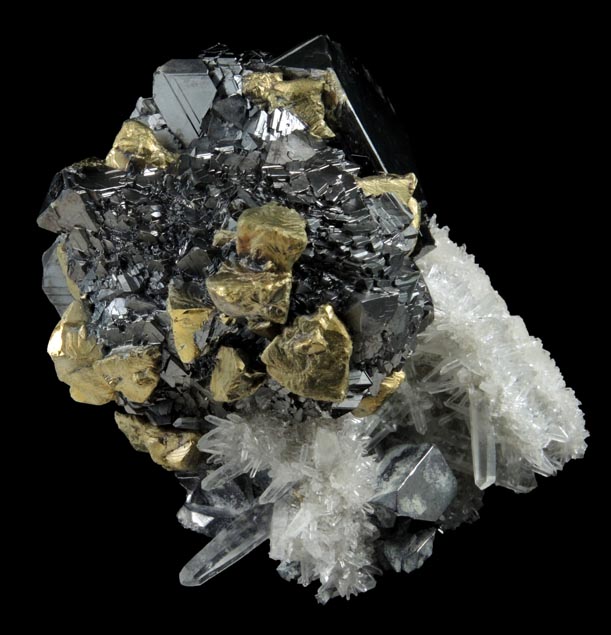 Sphalerite, Chalcopyrite, Galena, Quartz from Trepca District, 10 km east of Kosozska Mitrovica, Kosovo