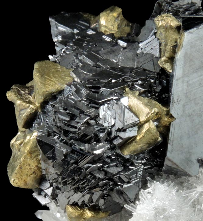 Sphalerite, Chalcopyrite, Galena, Quartz from Trepca District, 10 km east of Kosozska Mitrovica, Kosovo