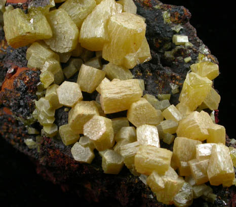 Mimetite from Mina Ojuela, San Juan Poniente Vein, Level 6, Mapimi, Durango, Mexico