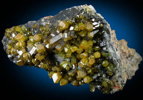 Mimetite on Cesarolite from Guatomo Mine, near Tham Thalu, south of Hat Yai, Yala Province, Thailand