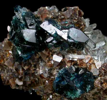 Lazulite, Siderite, Quartz from Rapid Creek, 70 km northwest of Aklavik, Yukon, Canada