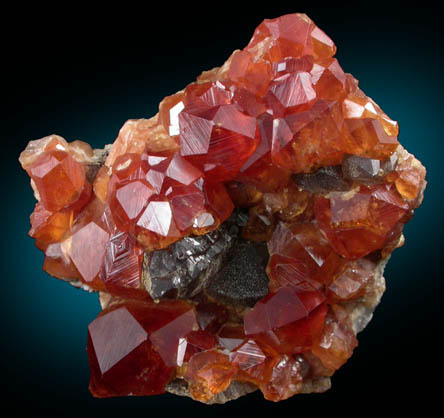 Spessartine Garnet with Smoky Quartz from Tongbei-Yunling District, Fujian Province, China