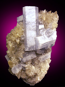 Celestine with Calcite from Lime City, Ohio