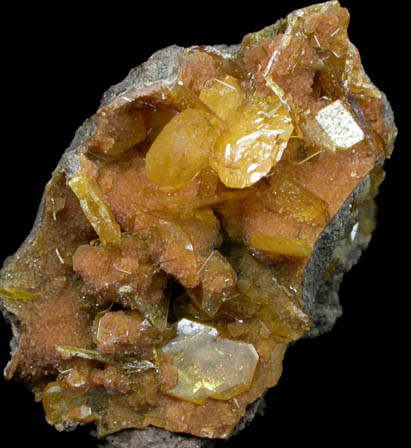 Wulfenite and Mimetite from San Francisco Mine, Cerro Prieto, north of Cucurpe, Sonora, Mexico