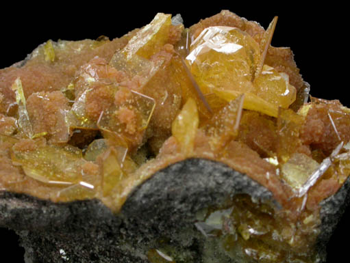 Wulfenite and Mimetite from San Francisco Mine, Cerro Prieto, north of Cucurpe, Sonora, Mexico