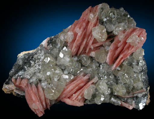 Cerussite on Barite over Galena from Mibladen, Haute Moulouya Basin, Zeida-Aouli-Mibladen belt, Midelt Province, Morocco