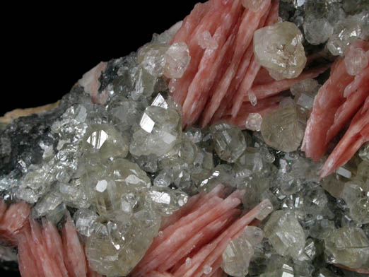 Cerussite on Barite over Galena from Mibladen, Haute Moulouya Basin, Zeida-Aouli-Mibladen belt, Midelt Province, Morocco