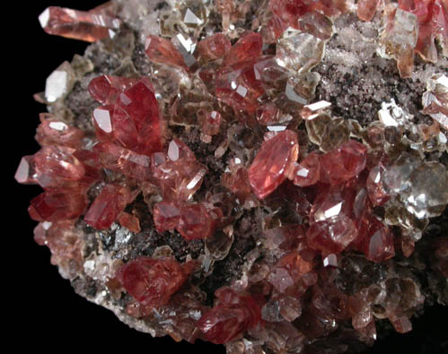 Rhodochrosite with Smoky Quartz from Uchucchaqua Mine, Oyon Province, Lima Department, Peru