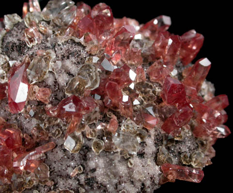 Rhodochrosite with Smoky Quartz from Uchucchaqua Mine, Oyon Province, Lima Department, Peru