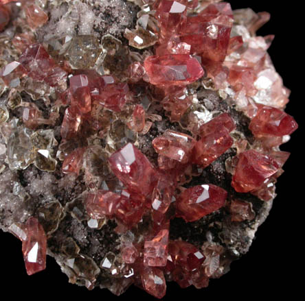 Rhodochrosite with Smoky Quartz from Uchucchaqua Mine, Oyon Province, Lima Department, Peru