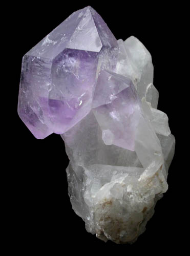 Quartz var. Amethyst Quartz (Scepter Formations) from Intergalactic Pit, Deer Hill, Stow, Oxford County, Maine