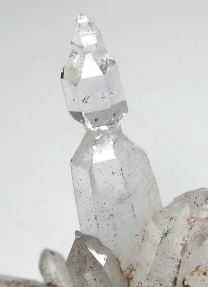 Quartz var. Amethyst Quartz (Reverse Scepter Formation) with Hematite from Piedra Parada, near Las Vigas, Tatatila, Veracruz, Mexico