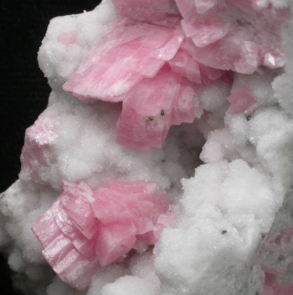 Rhodochrosite on Quartz with Fluorite from American Tunnel, Sunnyside Mine, Eureka District, San Juan County, Colorado