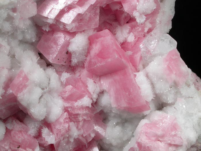 Rhodochrosite on Quartz with Fluorite from American Tunnel, Sunnyside Mine, Eureka District, San Juan County, Colorado