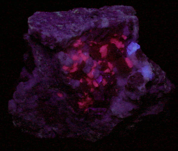 Rhodochrosite on Quartz with Fluorite from American Tunnel, Sunnyside Mine, Eureka District, San Juan County, Colorado