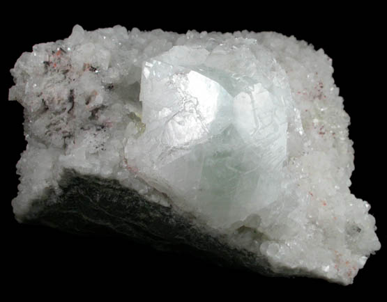 Apophyllite on Calcite and Quartz from Upper New Street Quarry, Paterson, Passaic County, New Jersey