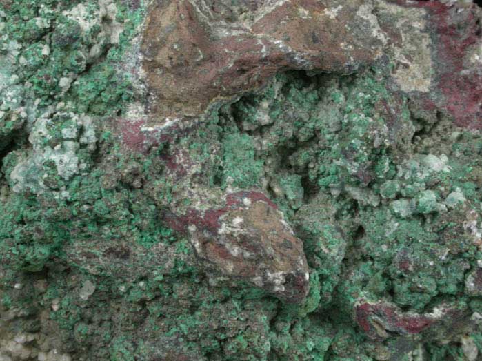 Malachite and Calcite from Upper New Street Quarry, Paterson, Passaic County, New Jersey
