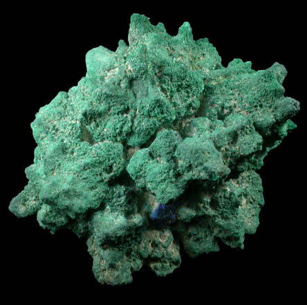 Malachite pseudomorphs after Azurite with Azurite from Chessy-les-Mines, Rhne, 23 km NW of Lyon, Rhne-Alpes, France