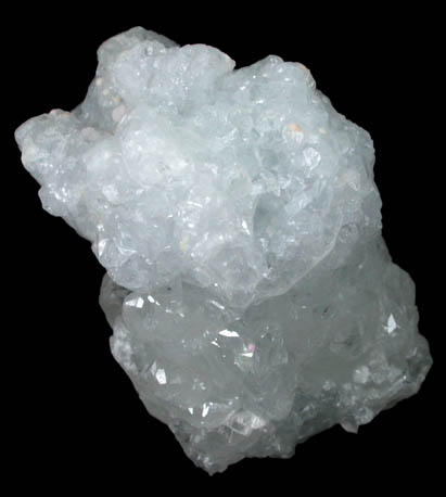 Aragonite over Celestine from Mojina Mine, 5.6 km SW of Constitucin, Chihuahua, Mexico