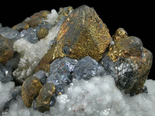 Tetrahedrite, Chalcopyrite, Galena, Quartz from Herodsfoot Mine, Liskeard, Cornwall, England