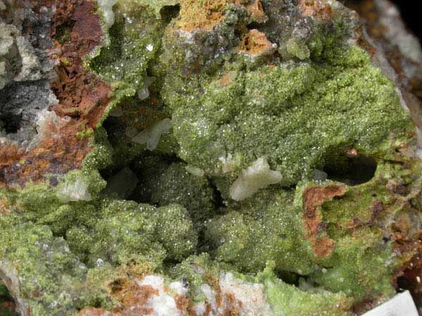 Pyromorphite with Cerussite from Phoenixville District, Chester County, Pennsylvania