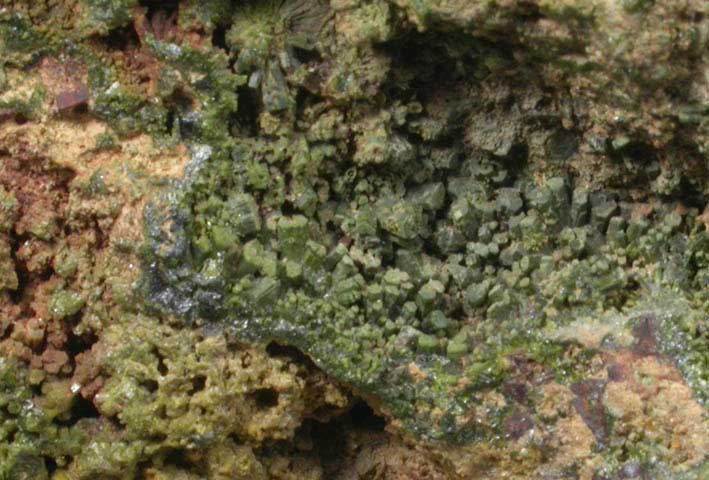 Pyromorphite with Cerussite from Phoenixville District, Chester County, Pennsylvania