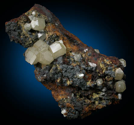 Mimetite on Coronadite from Mount Bonnie Mine, Northern Territory, Australia