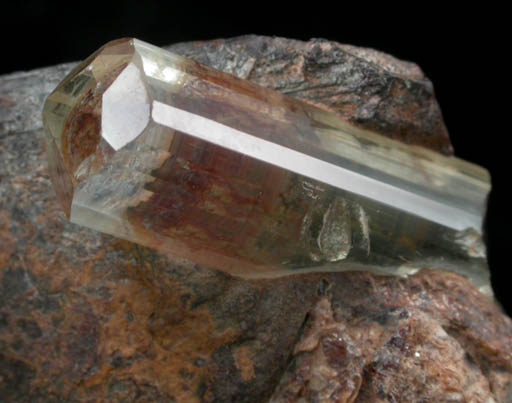 Beryl var. Aquamarine in Siderite from Yellowjacket Mountains, Lemhi County, Idaho