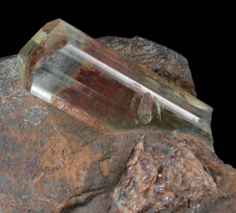 Beryl var. Aquamarine in Siderite from Yellowjacket Mountains, Lemhi County, Idaho