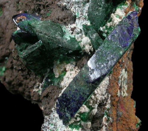 Azurite and Malachite from Bisbee, Warren District, Cochise County, Arizona