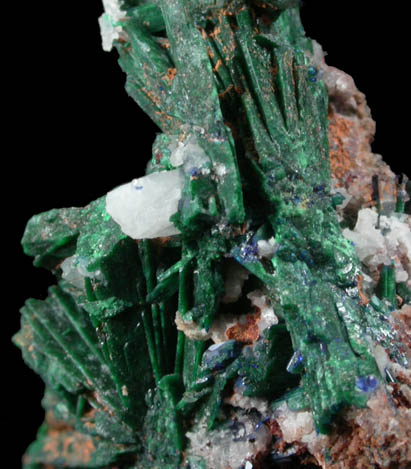 Malachite pseudomorphs after Azurite from Tsumeb Mine, Otavi-Bergland District, Oshikoto, Namibia