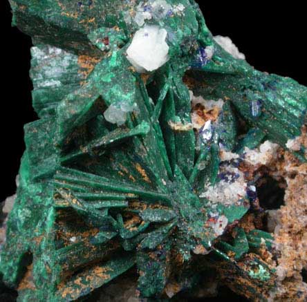 Malachite pseudomorphs after Azurite from Tsumeb Mine, Otavi-Bergland District, Oshikoto, Namibia