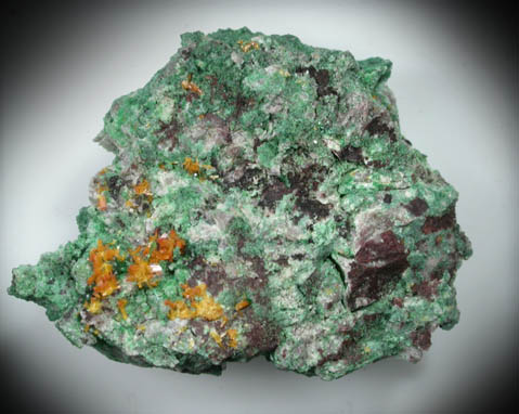 Kasolite on Torbernite from Musonoi Mine, Kolwezi District, Katanga Copperbelt, Lualaba Province, Democratic Republic of the Congo