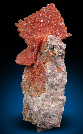 Vanadinite pseudomorphs after Wulfenite from Rowley Mine, 20 km northwest of Theba, Painted Rock Mountains, Maricopa County, Arizona