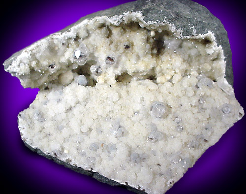 Calcite on Prehnite with Quartz from Lonavala Quarry, Pune District, Maharashtra, India