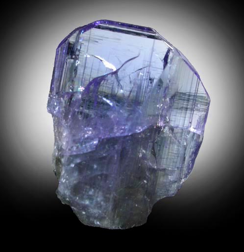 Tanzanite Crystal (Tanzanite = the blue gem variety of Zoisite) from Merelani Hills, western slope of Lelatama Mountains, Arusha Region, Tanzania (Type Locality for Tanzanite)