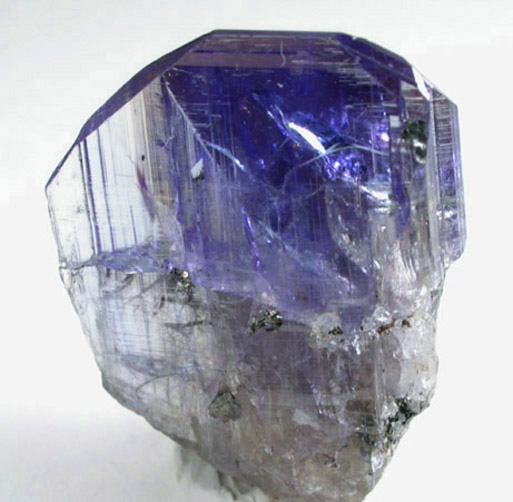 Tanzanite Crystal (Tanzanite = the blue gem variety of Zoisite) from Merelani Hills, western slope of Lelatama Mountains, Arusha Region, Tanzania (Type Locality for Tanzanite)