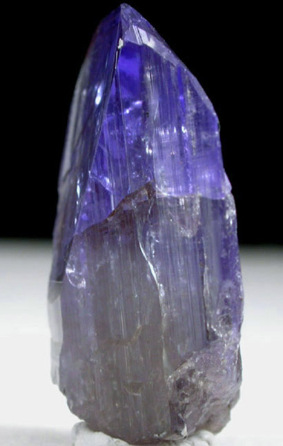 Tanzanite Crystal (Tanzanite = the blue gem variety of Zoisite) from Merelani Hills, western slope of Lelatama Mountains, Arusha Region, Tanzania (Type Locality for Tanzanite)