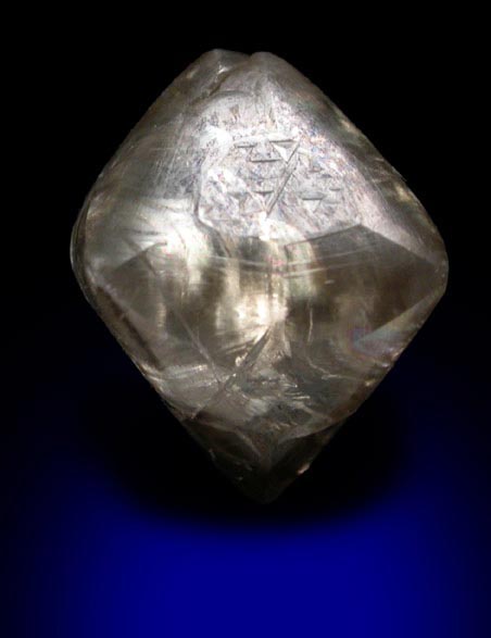 Diamond (4.75 carat brown octahedral crystal) from Diavik Mine, East Island, Lac de Gras, Northwest Territories, Canada