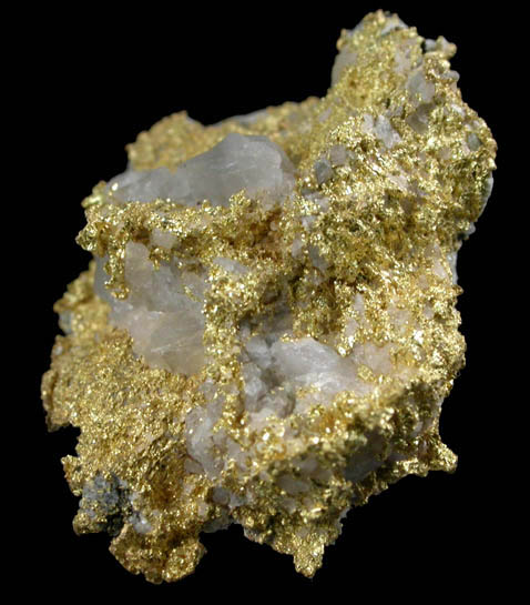 Gold on Quartz from Round Hill Mine, 750' Level, El Dorado County, California
