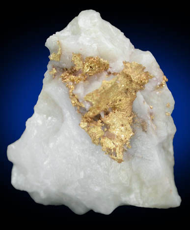 Gold on Quartz from Quartzburg, Mariposa County, California