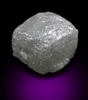 Diamond (4.63 carat gray cubic crystal) from Mbuji-Mayi (Miba), 300 km east of Tshikapa, Democratic Republic of the Congo