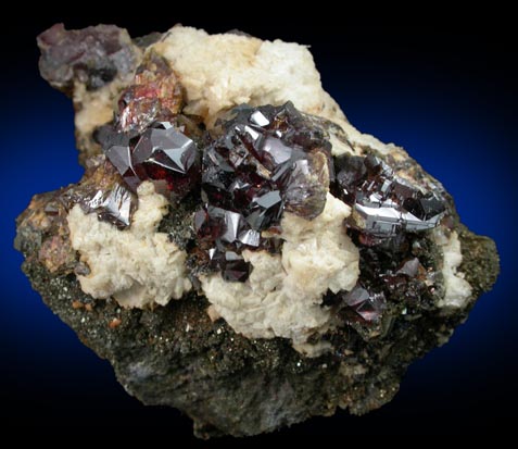 Sphalerite and Dolomite on Pyrite from Mina Troya, Mutiloa, 19 km southwest of San Sebastin, Pais Vasco, Spain