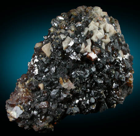 Sphalerite, Dolomite, Pyrite from Mina Troya, Mutiloa, 19 km southwest of San Sebastin, Pais Vasco, Spain