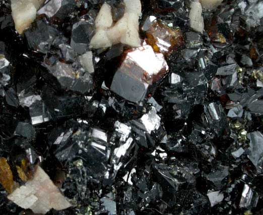 Sphalerite, Dolomite, Pyrite from Mina Troya, Mutiloa, 19 km southwest of San Sebastin, Pais Vasco, Spain