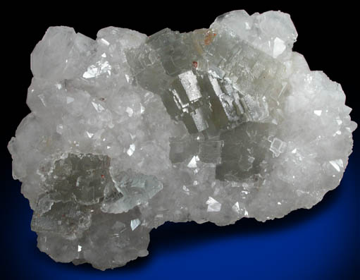 Fluorite and Quartz from Swinhopehead Mine, Side Cross Cut, Weardale, County Durham, England