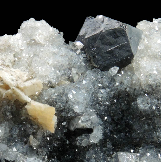 Galena, Dolomite, Quartz from Smallcleugh Mine, Nenthead, Alston Moor, Cumbria, England