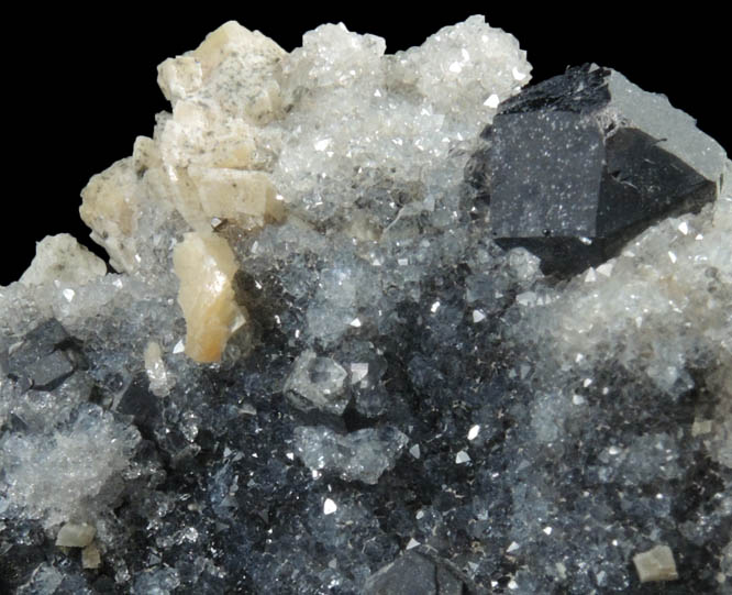 Galena, Dolomite, Quartz from Smallcleugh Mine, Nenthead, Alston Moor, Cumbria, England